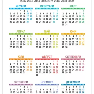 С коя година съвпада календарът за 2026 г